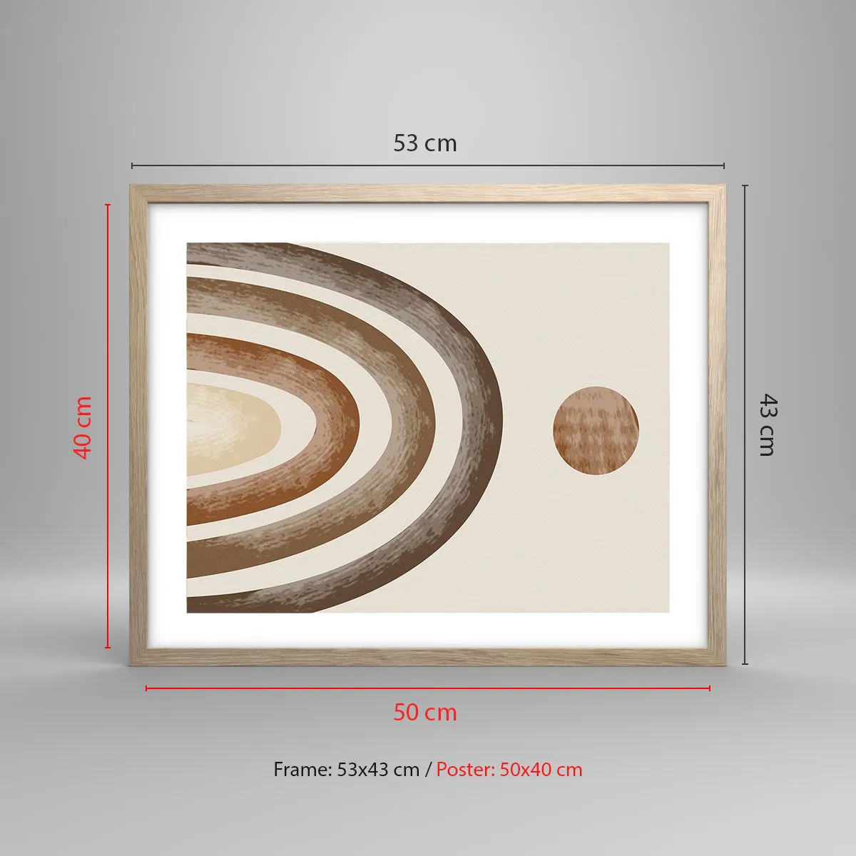 Poster in einem Rahmen aus heller Eiche - In einer weit entfernten Galaxie - 50x40 cm