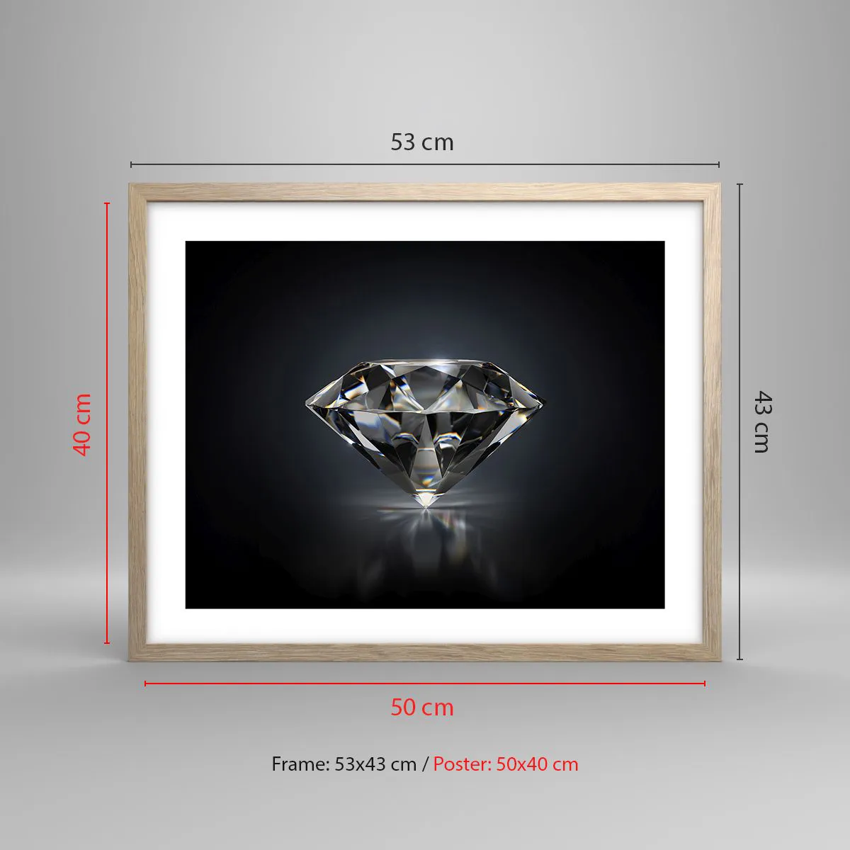 Plakát v rámu světlý dub - Best girls friend - 50x40 cm