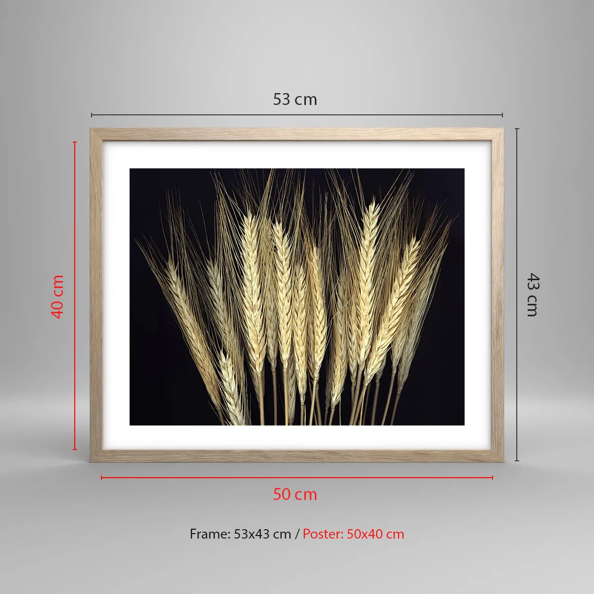 Poster in light oak frame - Rustic Magic - 50x40 cm