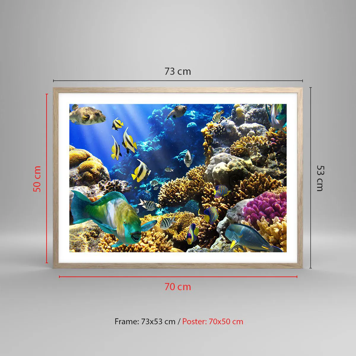 Affisch i ram av ljusek - Hög trafik på sommarleden - 70x50 cm