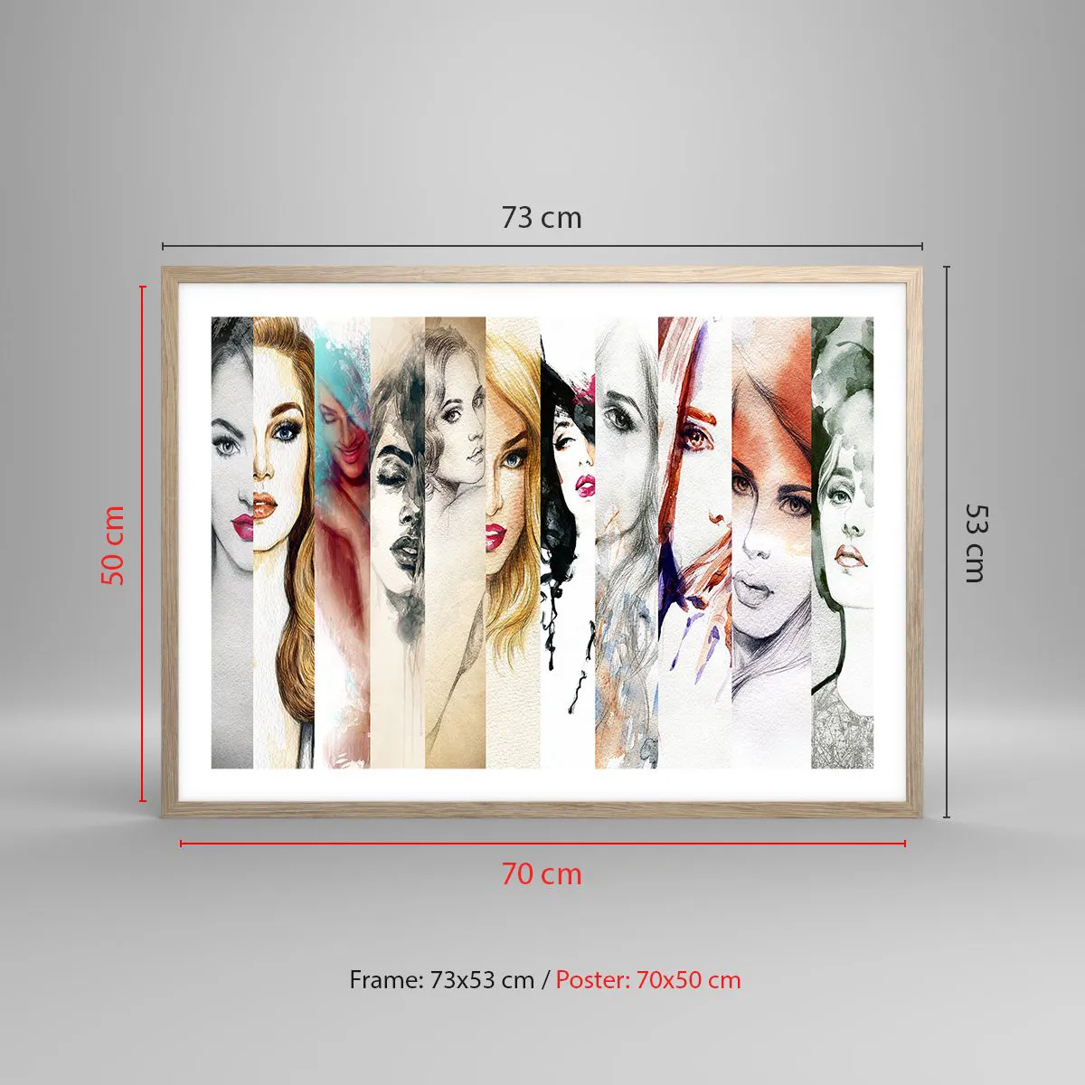 Poster in light oak frame - And It Is Always You - 70x50 cm