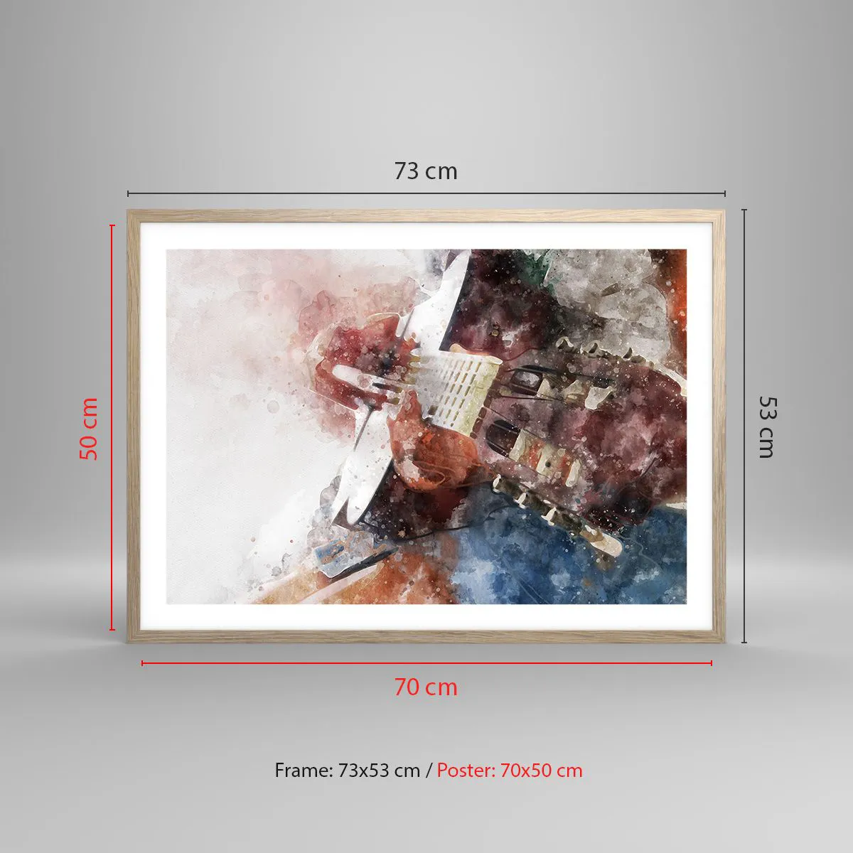 Poster in light oak frame - And What do You Think? - 70x50 cm