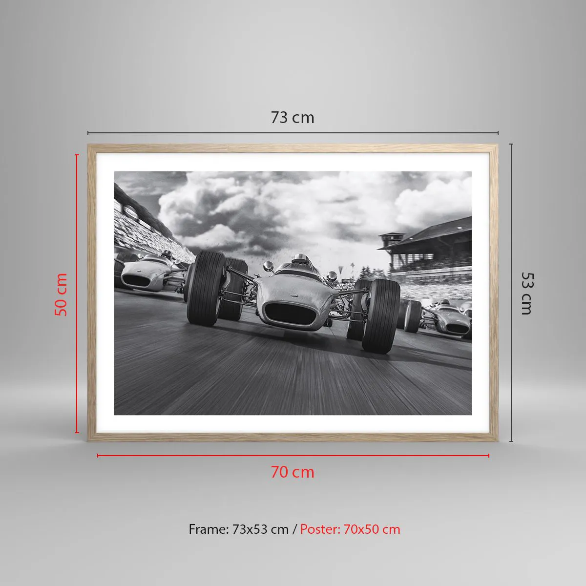 Affiche dans un chêne clair - Poster - Puissance! - 70x50 cm