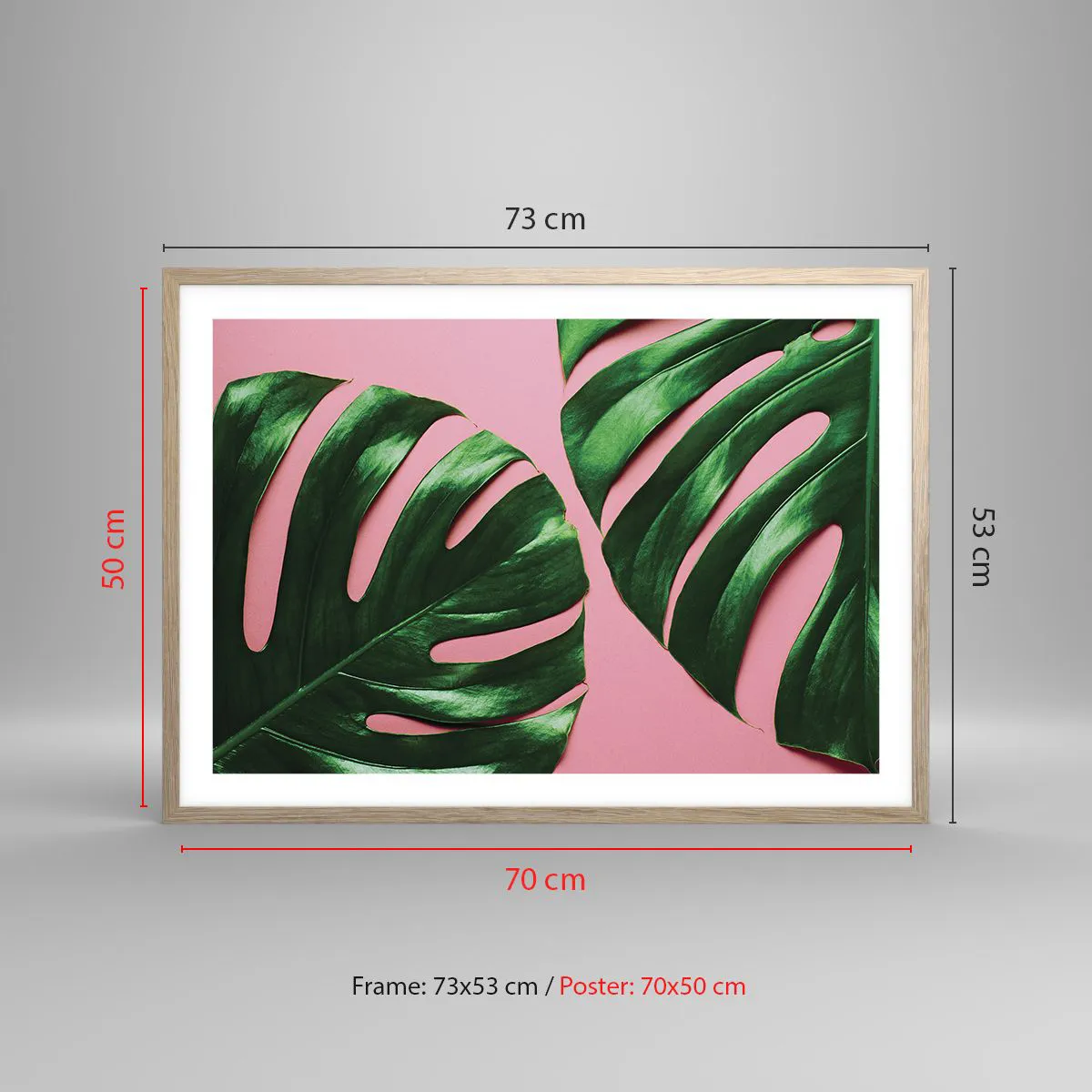 Poszter világos tölgy keretben - Zöld rendez-vous - 70x50 cm