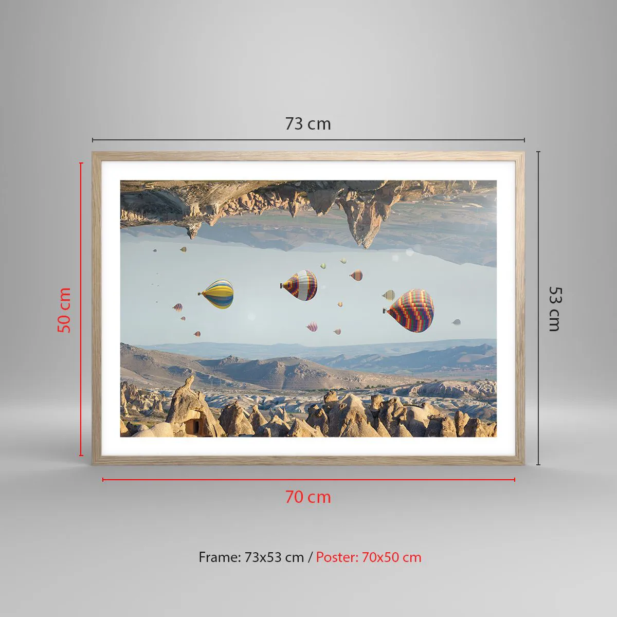 Plakat w ramie jasny dąb - Tu wszystko jest możliwe - 70x50 cm