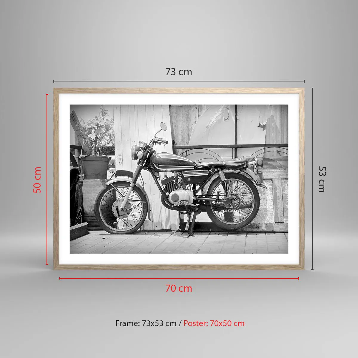 Poster în ramă de stejar deschis - Clasicul înainte de toate - 70x50 cm