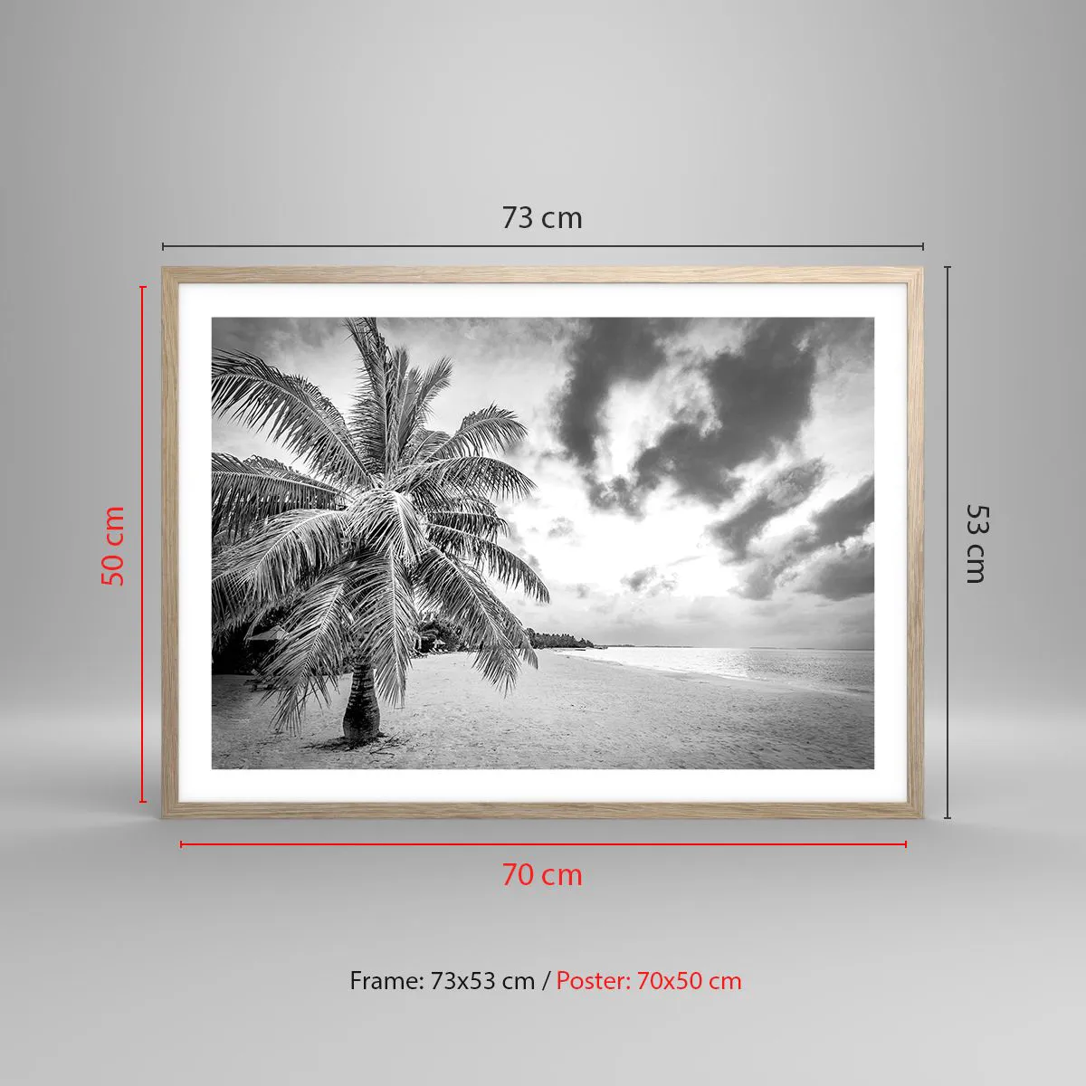 Affisch i ram av ljusek - När du längtar efter ensamheten... - 70x50 cm