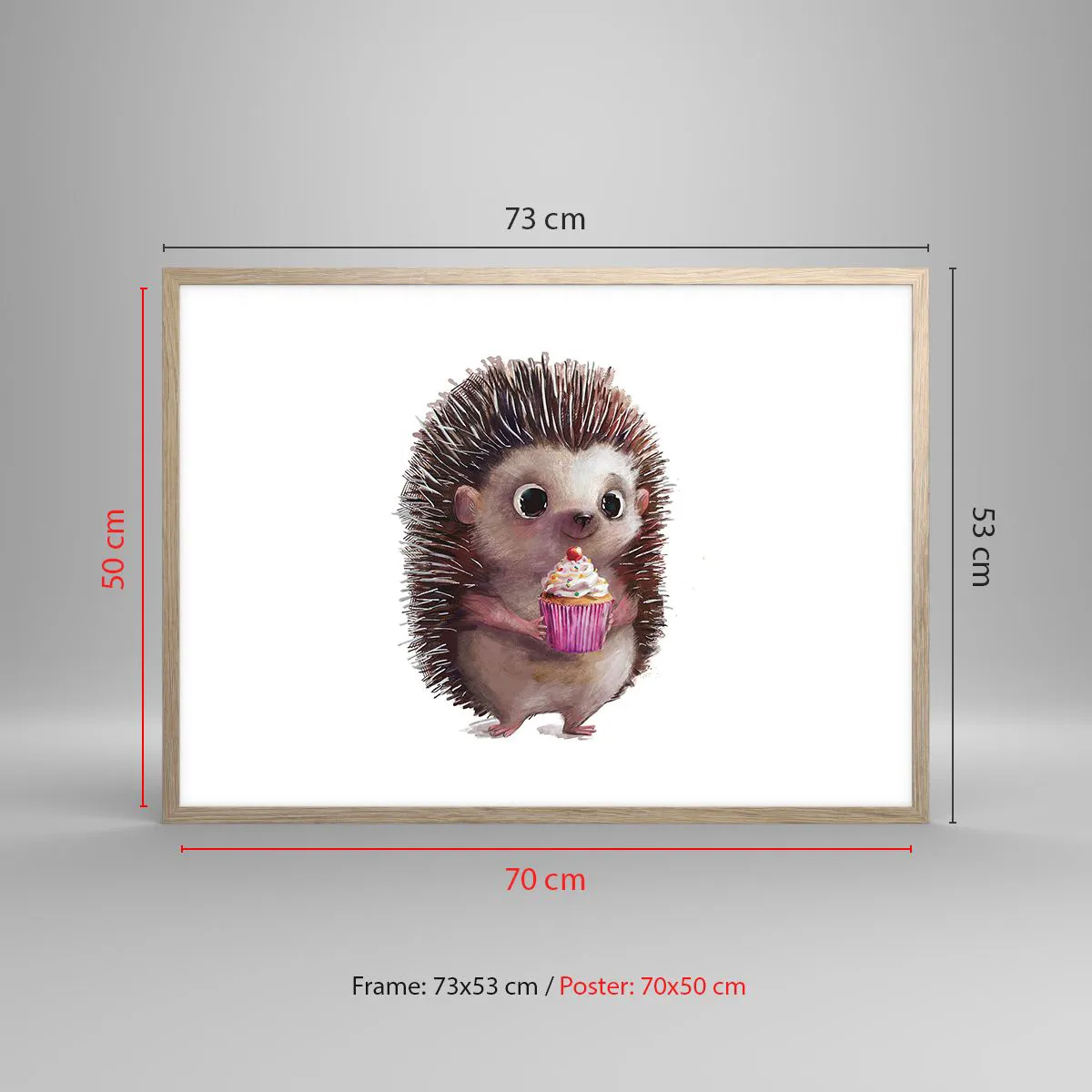 Affiche dans un chêne clair - Poster - La fête c'est tous les jours - 70x50 cm