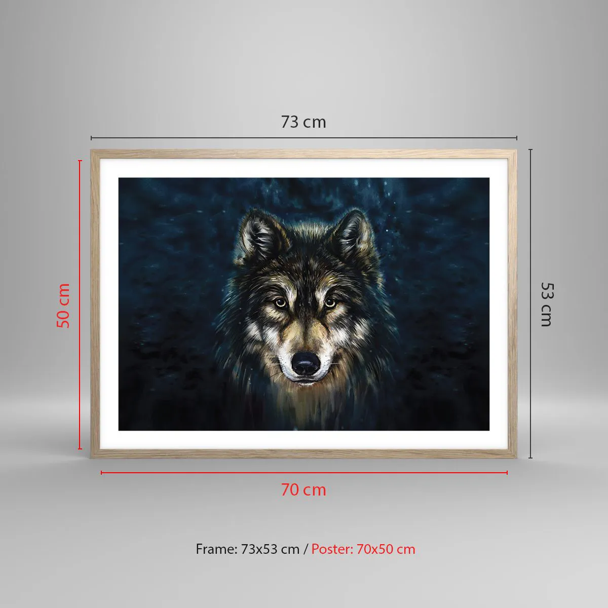 Affiche dans un chêne clair - Poster - Alpha? Et oméga - 70x50 cm