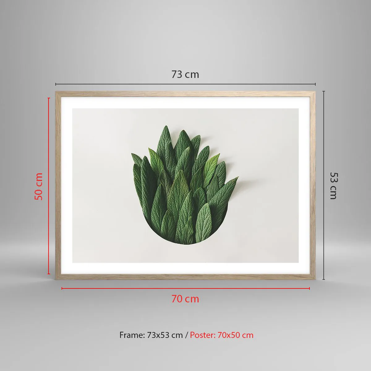 Poster în ramă de stejar deschis - Curiozitatea nestăvilită - 70x50 cm