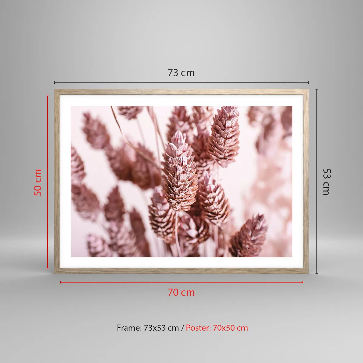 Póster en marco roble claro - Aparentemente discreto - 70x50 cm