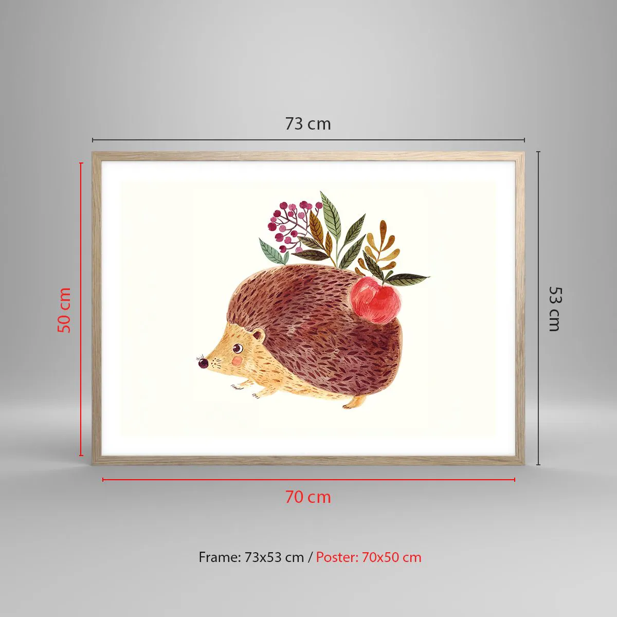 Poszter világos tölgy keretben - És máris kedvelsz engem - 70x50 cm