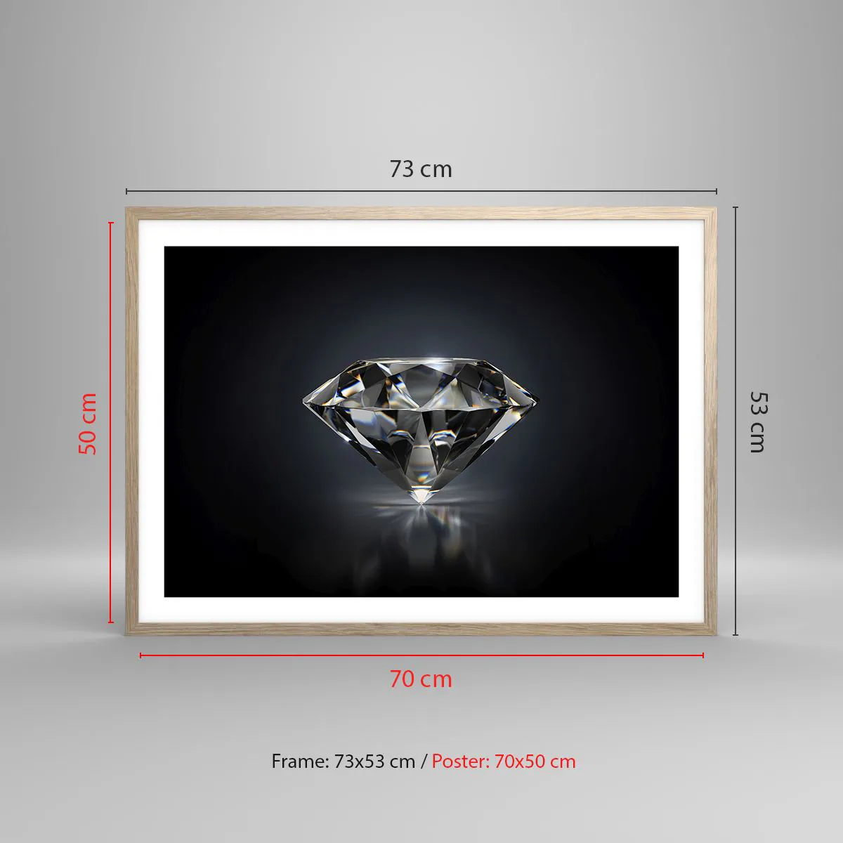 Plakát v rámu světlý dub - Best girls friend - 70x50 cm