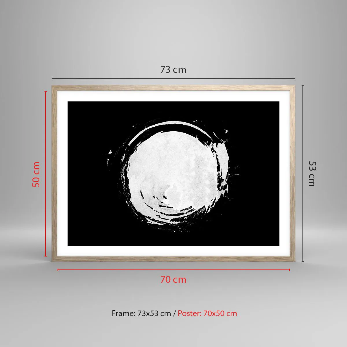 Poszter világos tölgy keretben - A jó kiút - 70x50 cm