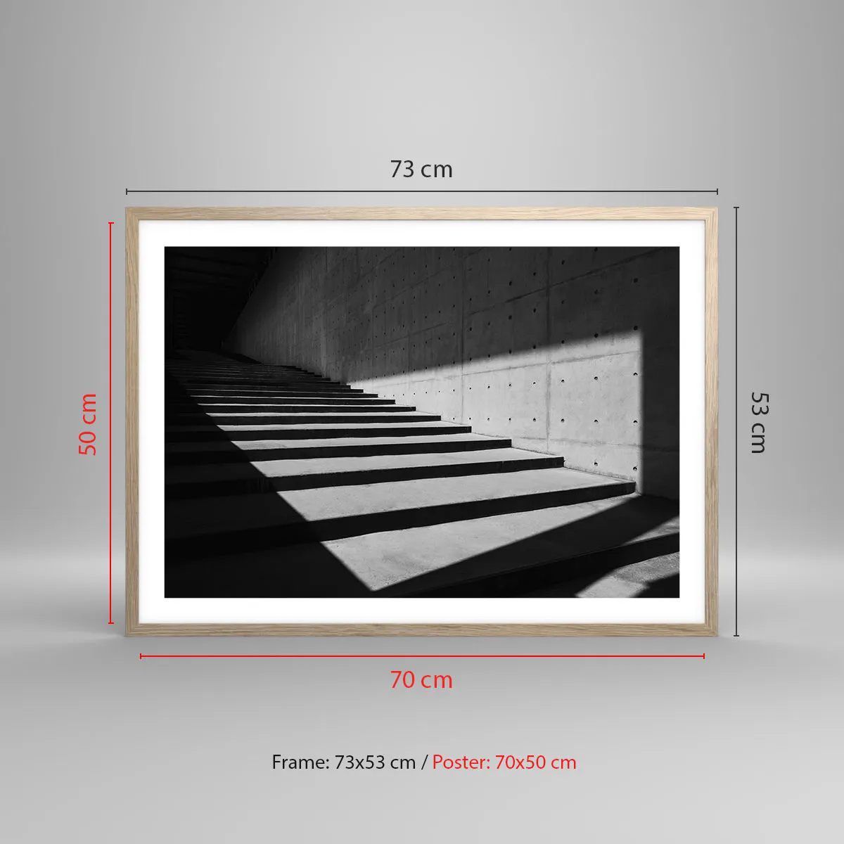 Poster in cornice rovere chiaro - La bellezza severa del modernismo - 70x50 cm