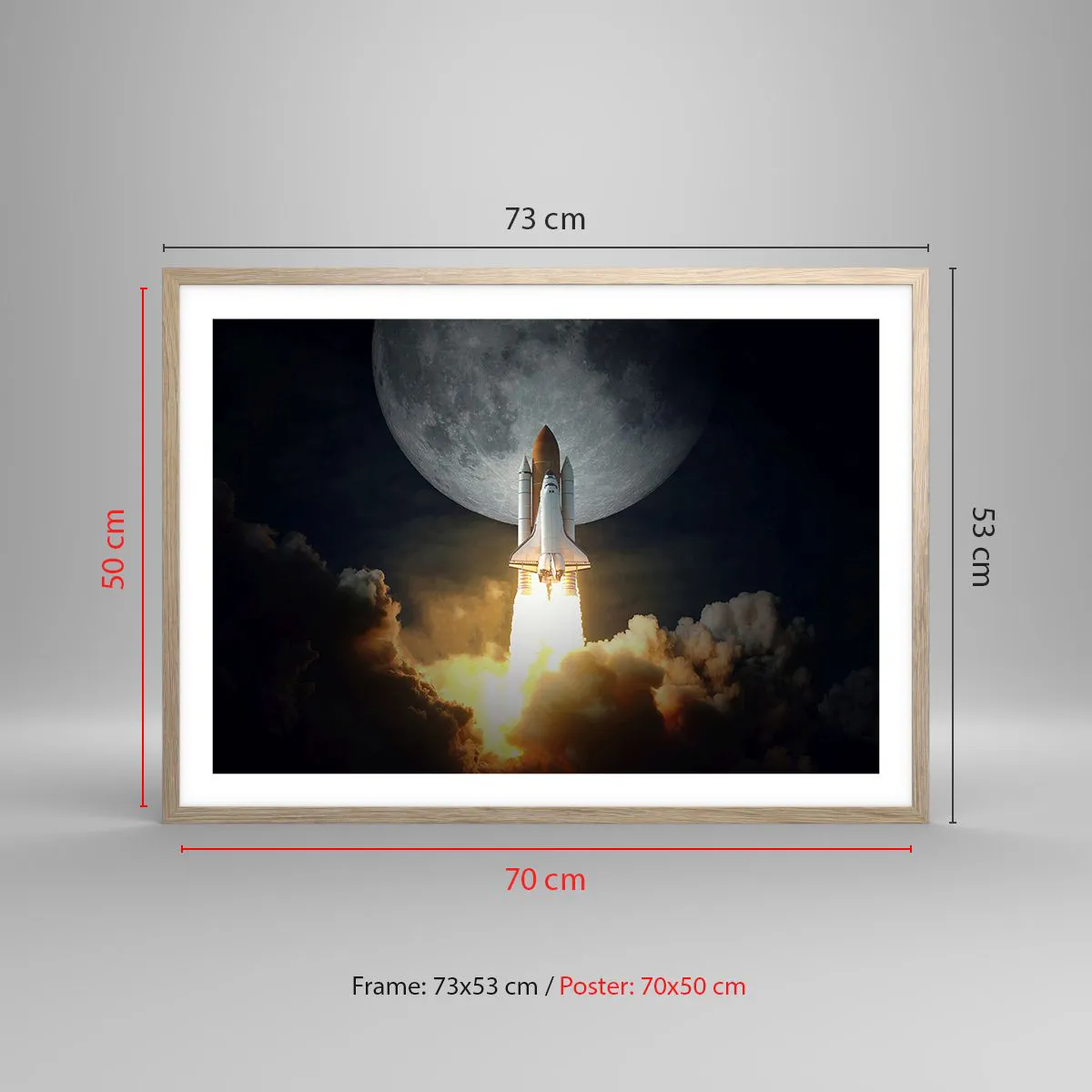 Plakát v rámu světlý dub - Začátek nadpřirozeného dobrodružství - 70x50 cm