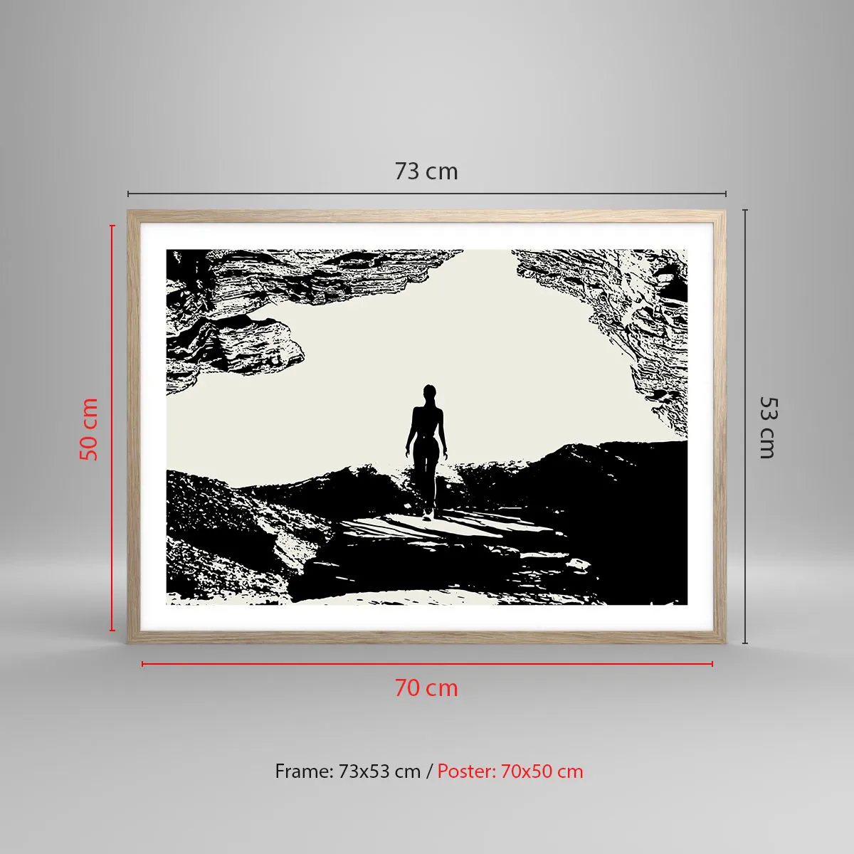 Plakát v rámu světlý dub - Nový pohled - 70x50 cm