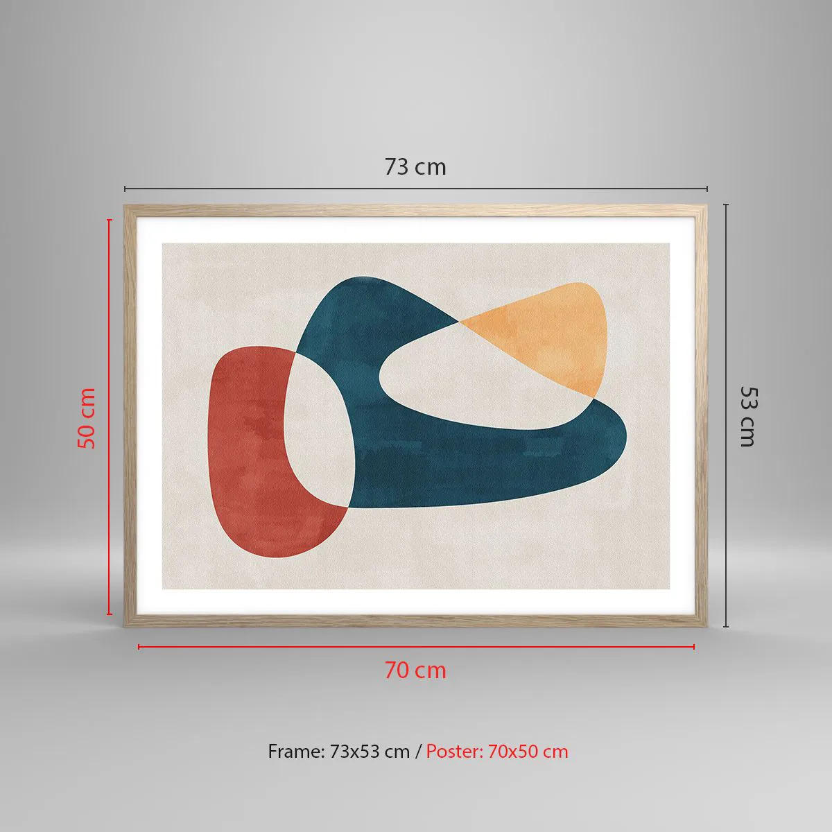 Poster in light oak frame - Influences and Metamorphoses - 70x50 cm