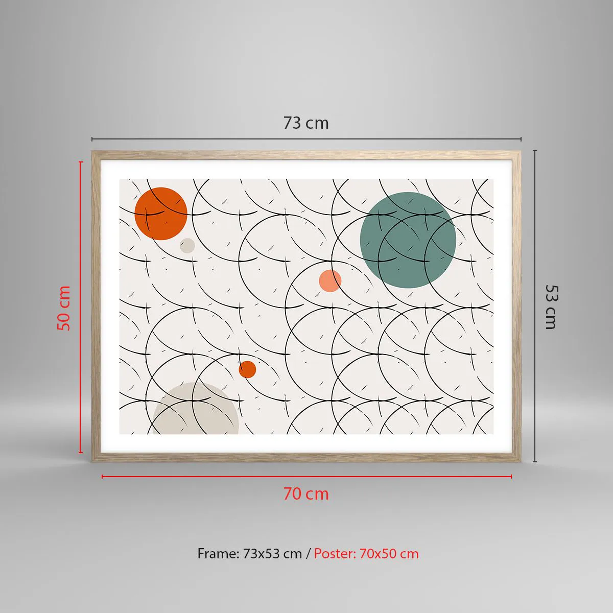 Affisch i ram av ljusek - I popkonstens anda - 70x50 cm