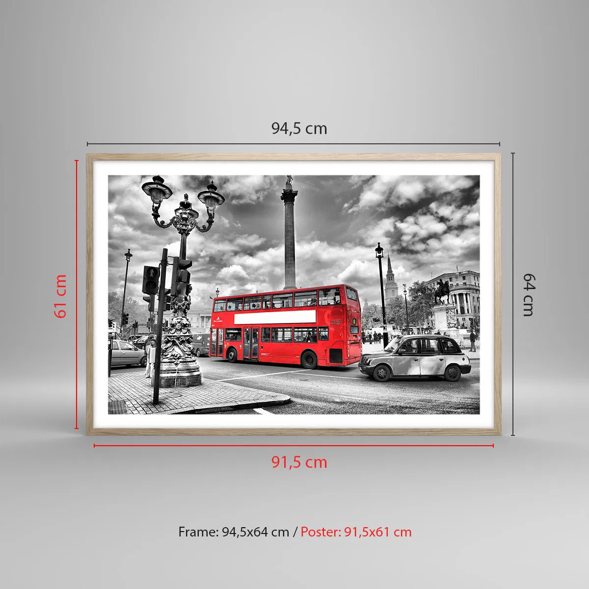 Poster in einem Rahmen aus heller Eiche - Der wahre Blutkreislauf der Stadt - 91x61 cm