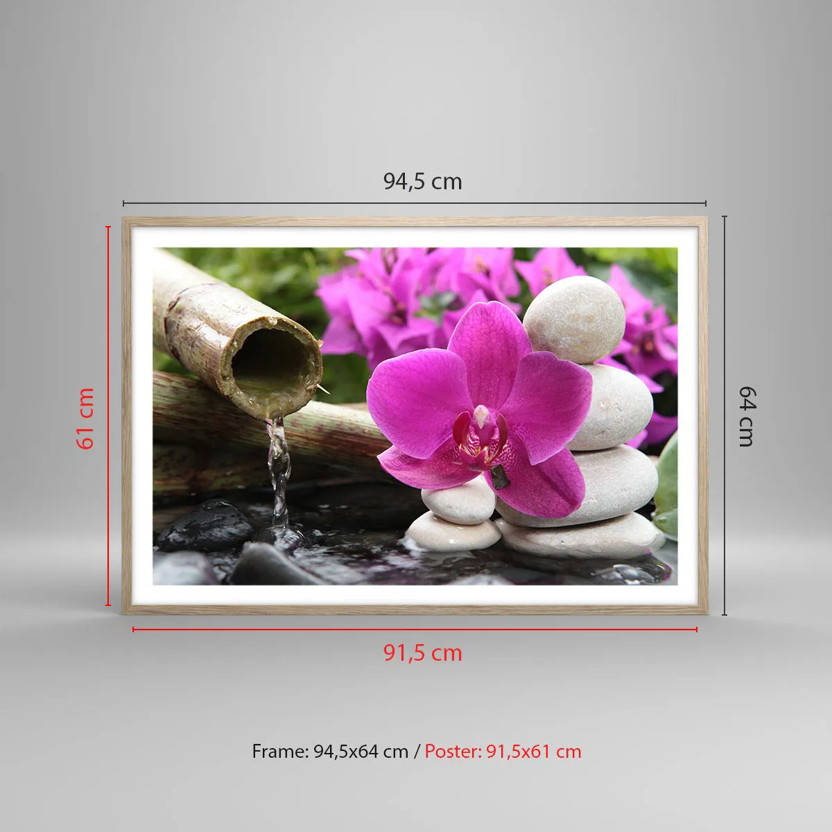 Poszter világos tölgy keretben - Már pihensz - 91x61 cm