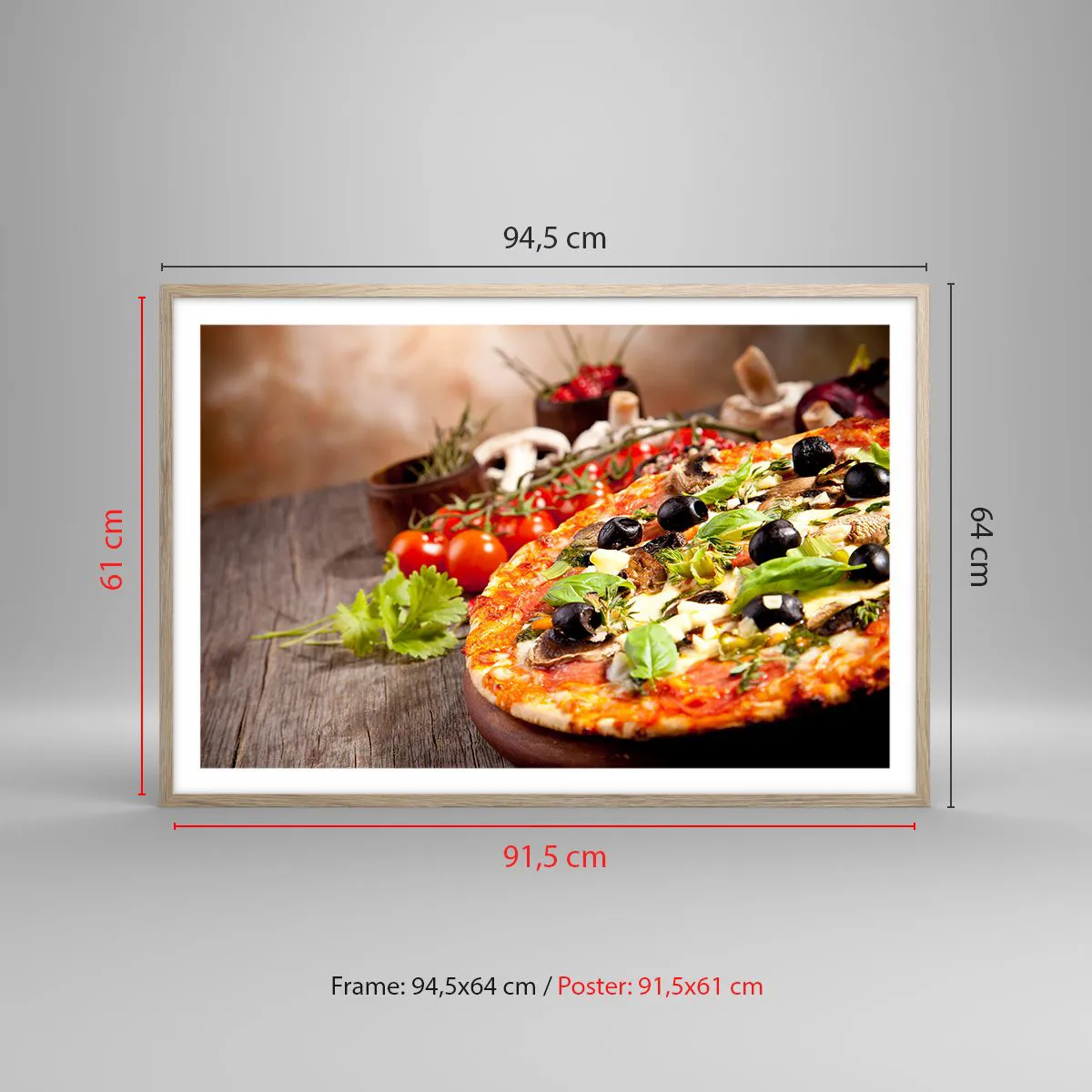 Affiche dans un chêne clair - Poster - Des ingrédients telluriques - 91x61 cm