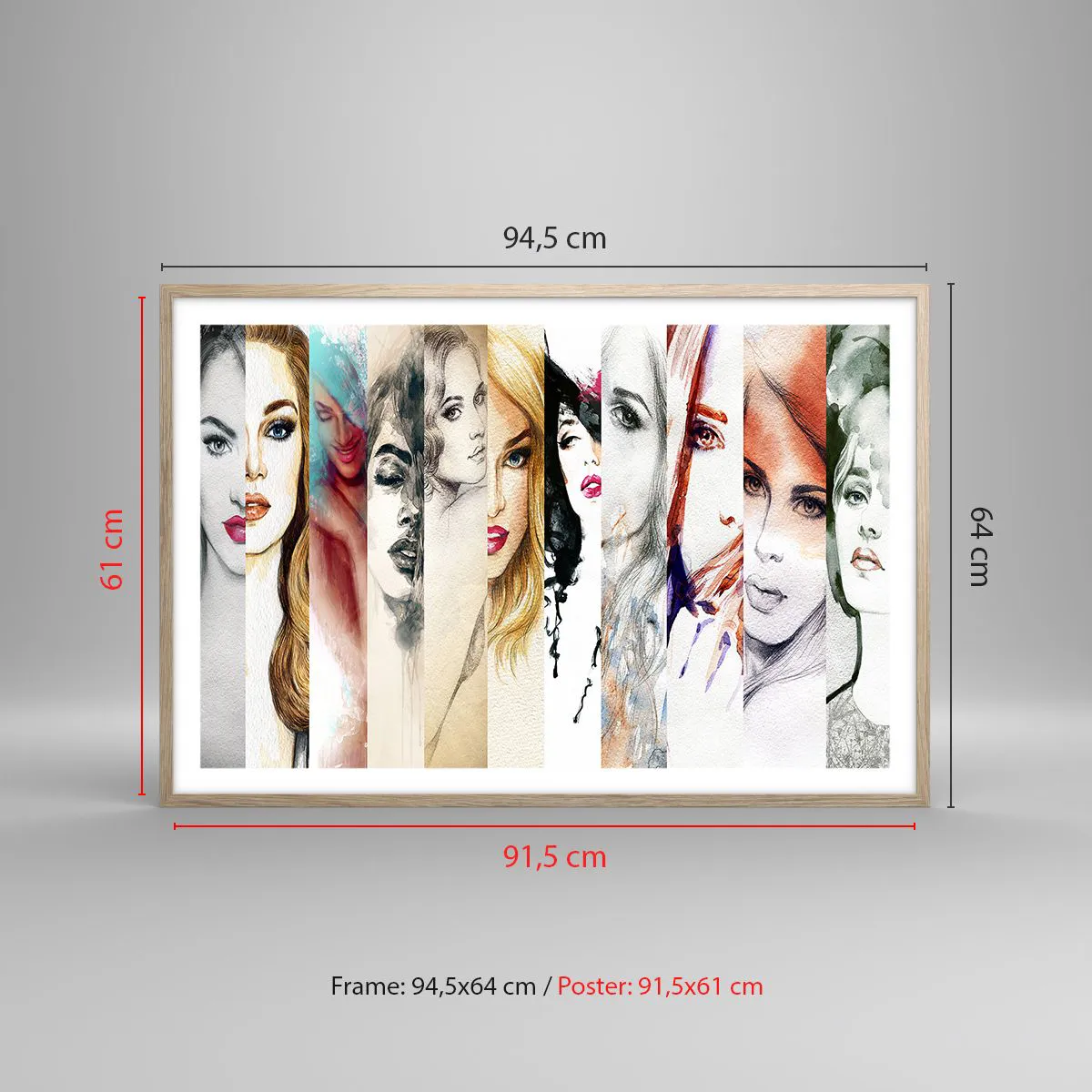 Poster în ramă de stejar deschis - Și întotdeauna ești TU - 91x61 cm