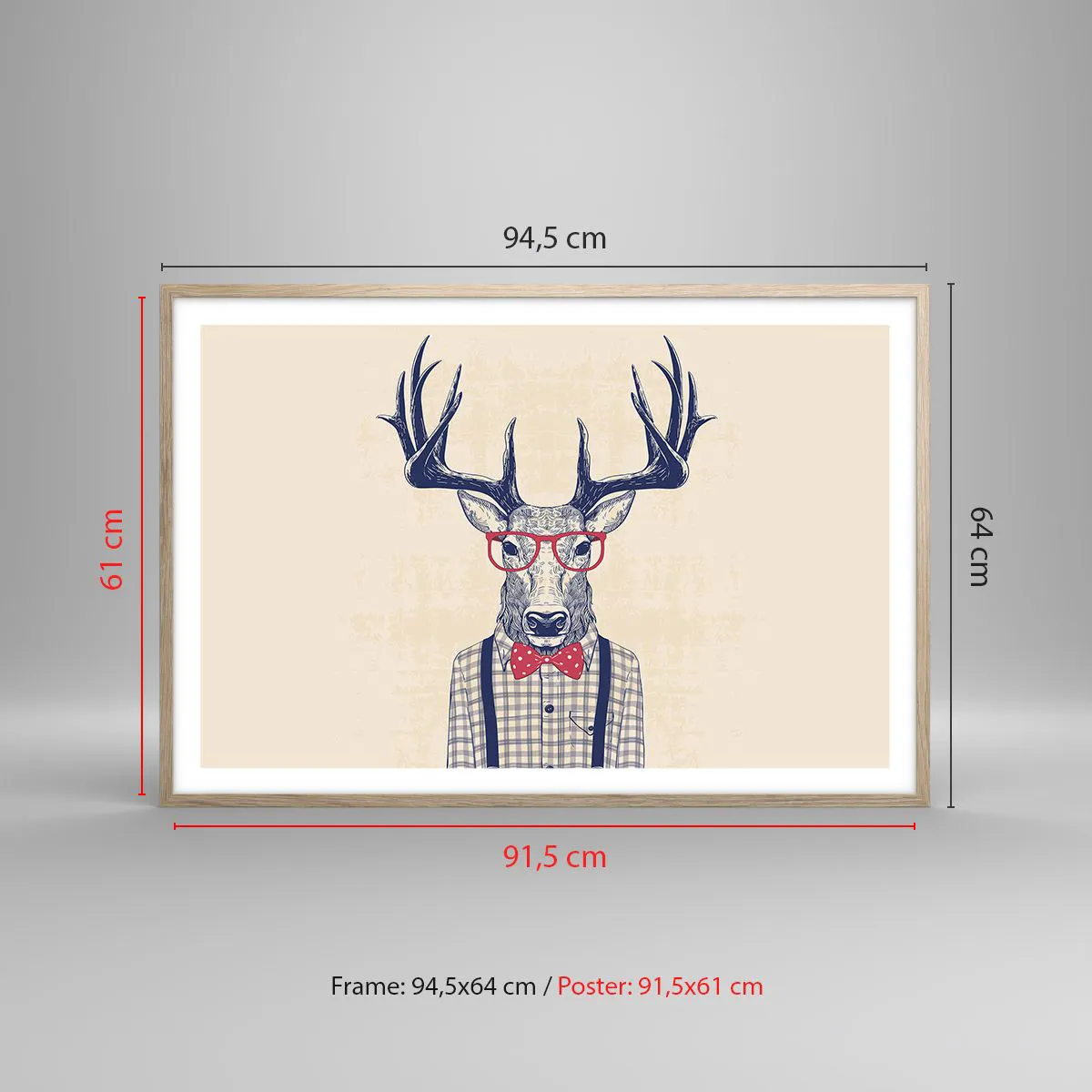 Affisch i ram av ljusek - Rolig extravagans - 91x61 cm