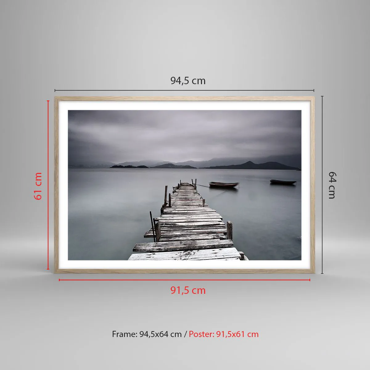 Affiche dans un chêne clair - Poster - Tu peux partir demain - 91x61 cm