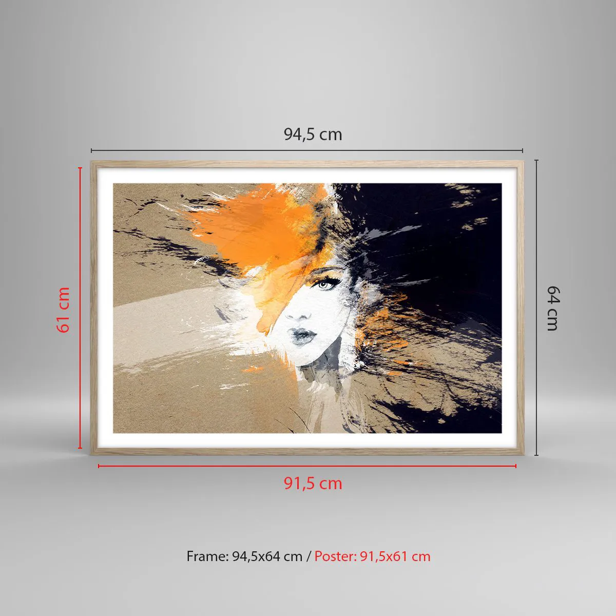 Een poster in een licht eiken lijst - En er is licht - 91x61 cm