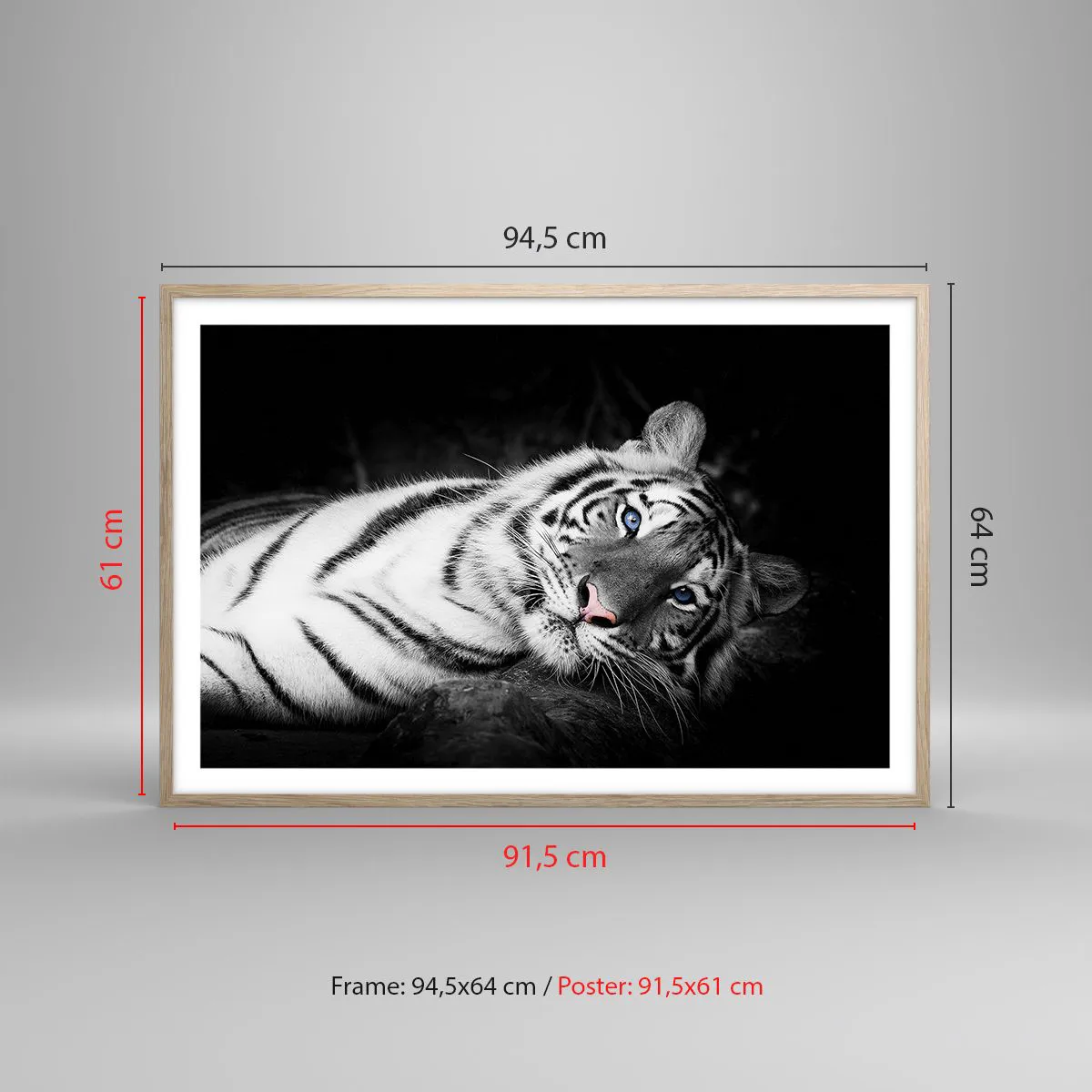 Een poster in een licht eiken lijst - Wildheid en vrede - 91x61 cm