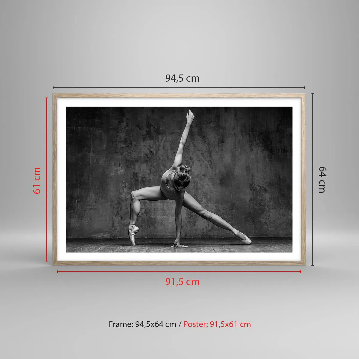 Affisch i ram av ljusek - Balansens ideal - 91x61 cm