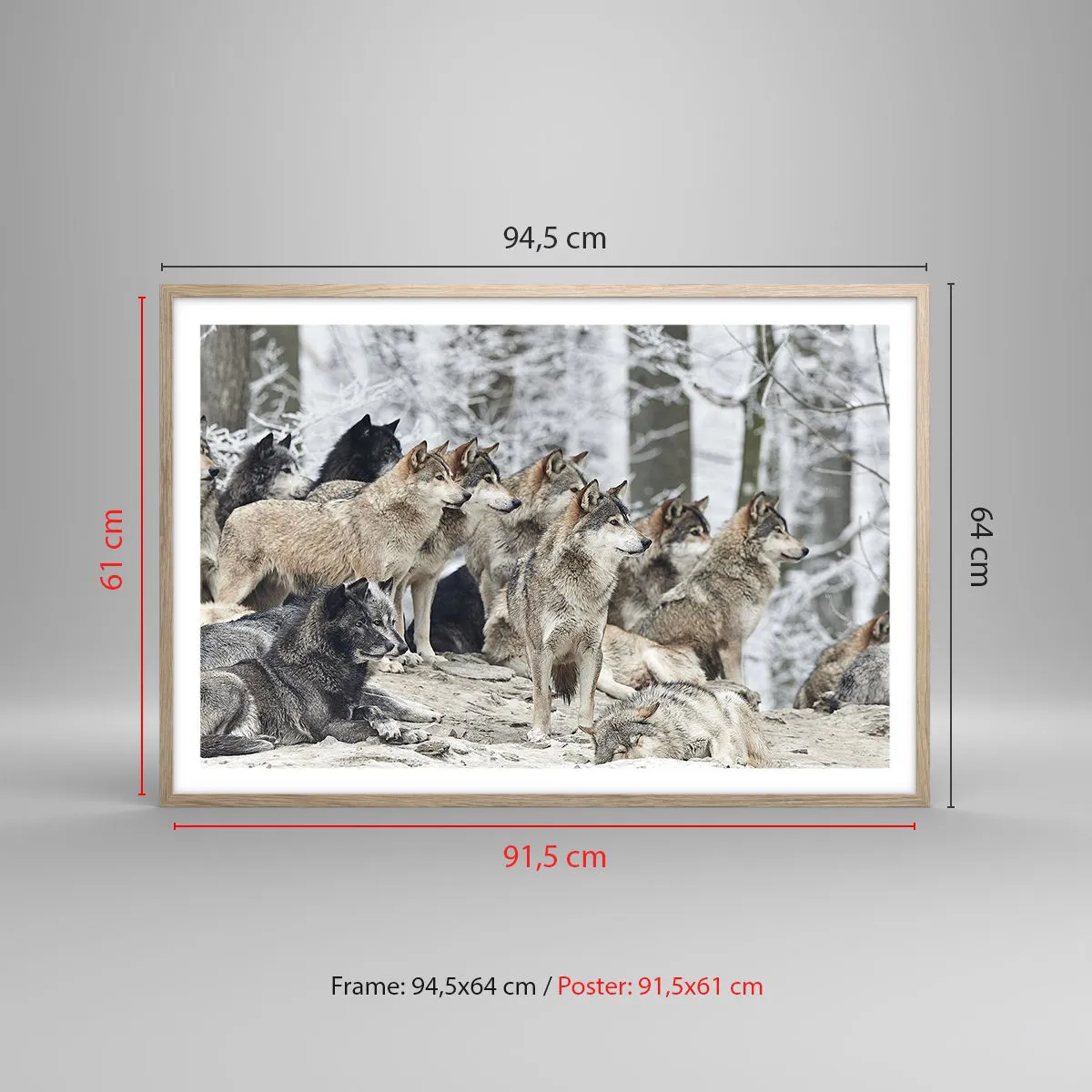 Poster in cornice rovere chiaro - Famiglia e amici - 91x61 cm