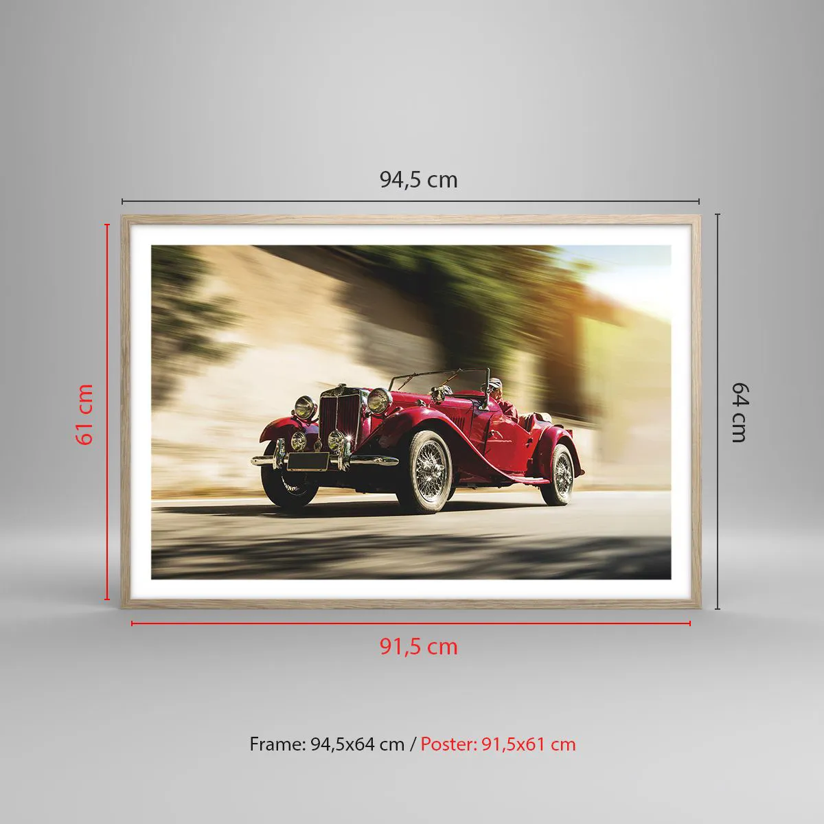 Affisch i ram av ljusek - Vackrare än Nike från Samothrakis - 91x61 cm