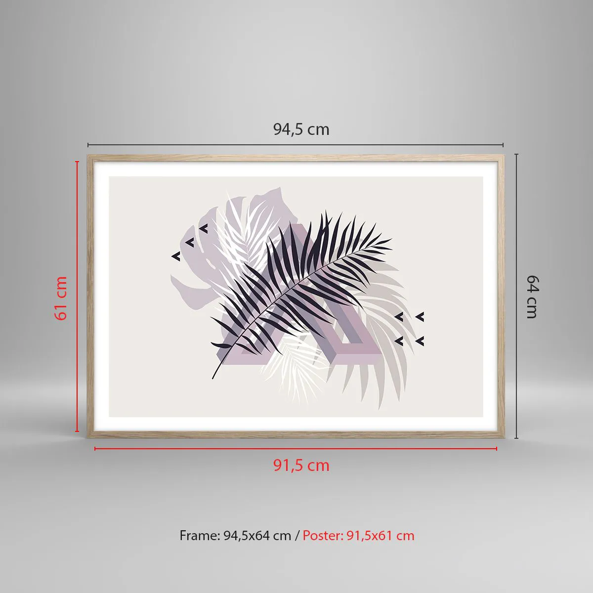 Poster in einem Rahmen aus heller Eiche - Der Schatten des Schattens - 91x61 cm