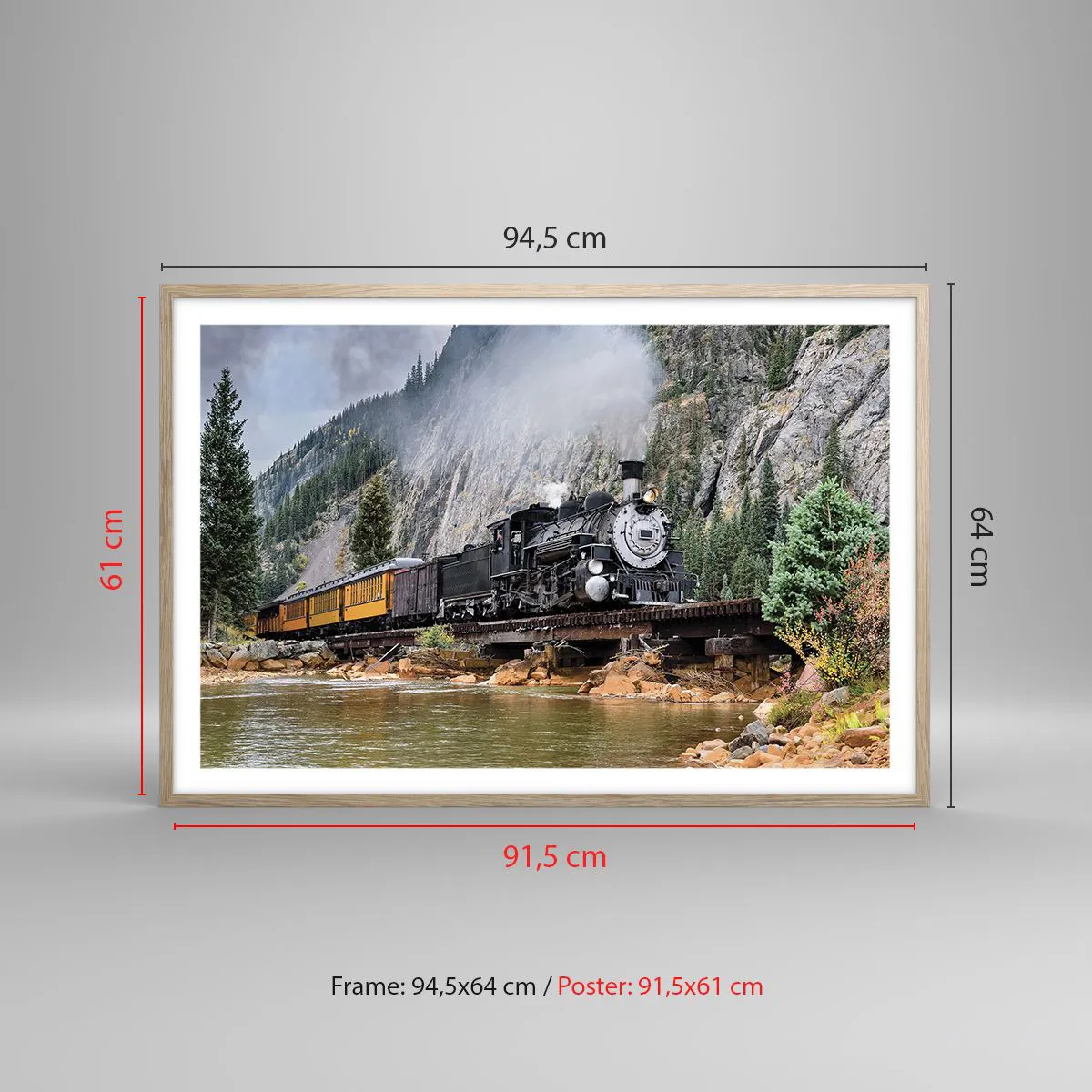 Affisch i ram av ljusek - Vart ska du? Vart? - 91x61 cm