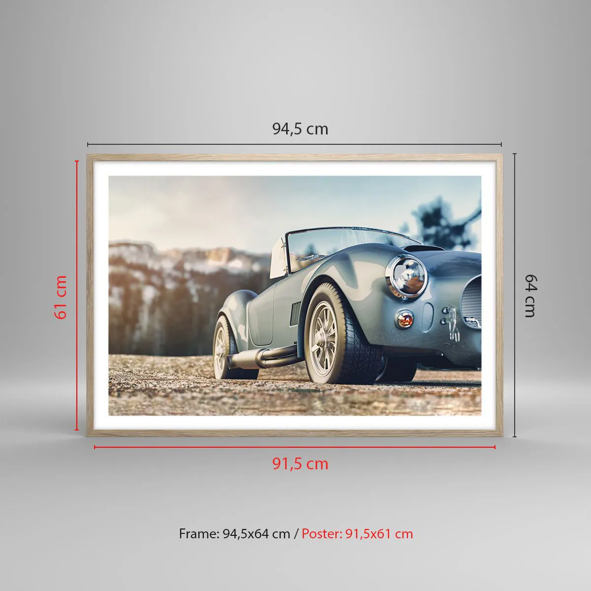 Affiche dans un chêne clair - Poster - Ce qui compte c'est le style - 91x61 cm