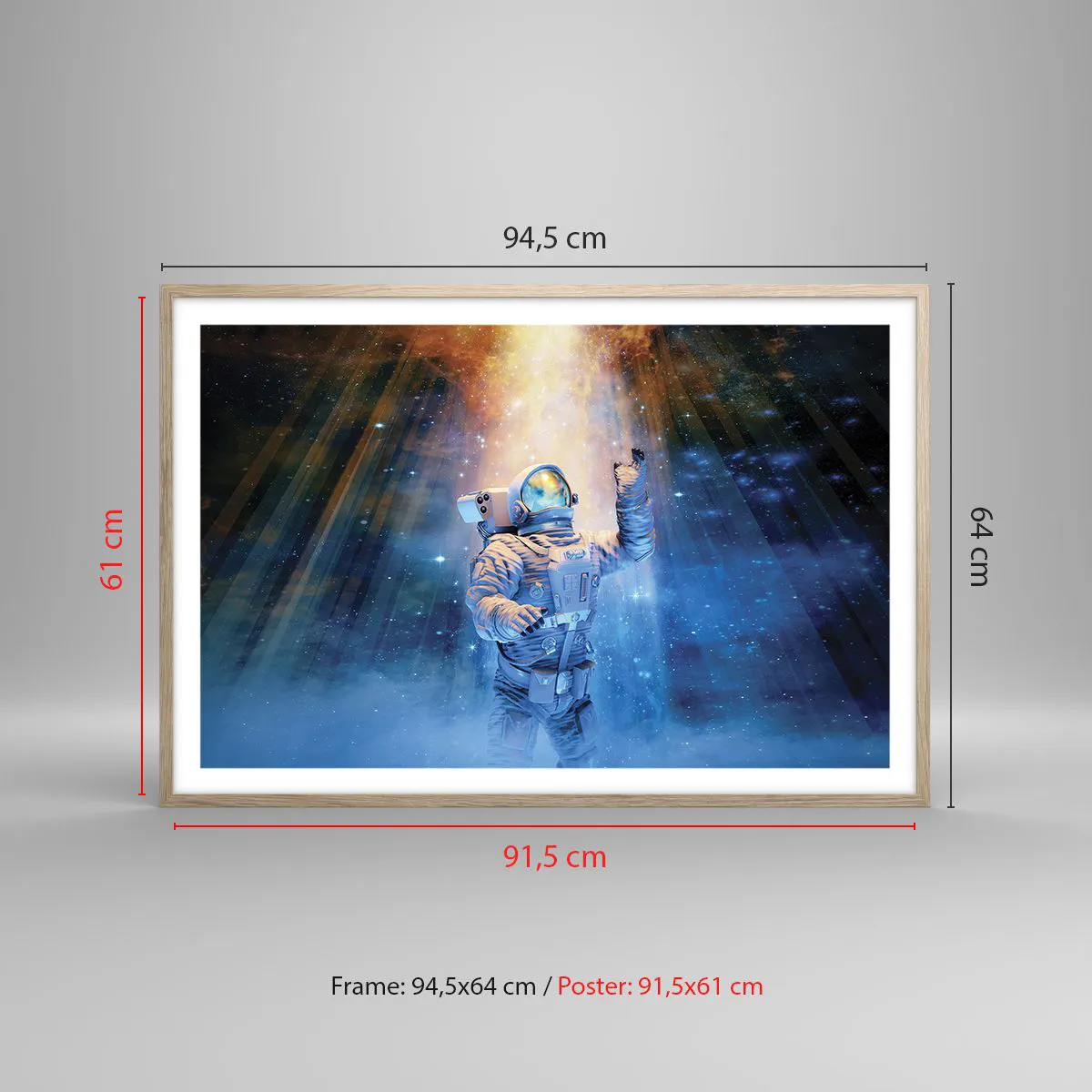 Poster in einem Rahmen aus heller Eiche - Endlich am Ende - 91x61 cm