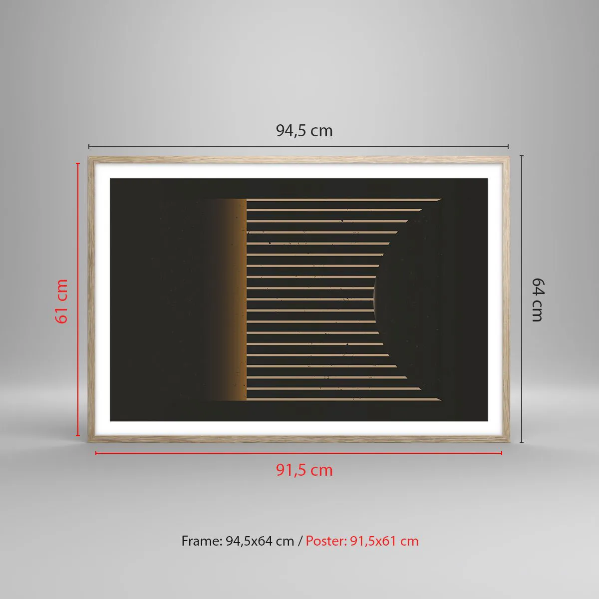 Affisch i ram av ljusek - Utforska mörkret - 91x61 cm
