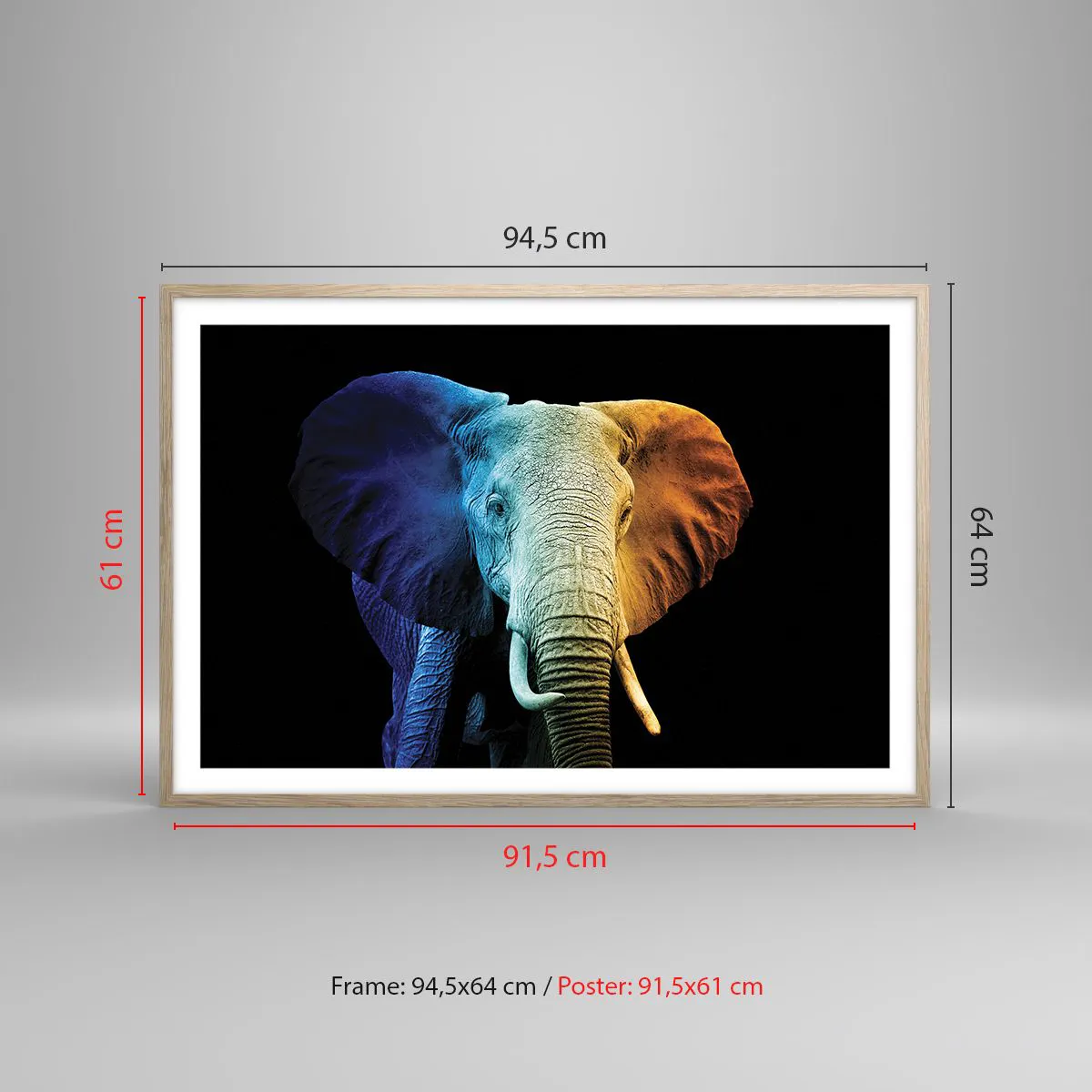 Póster en marco roble claro - Excéntrico, no un bicho raro - 91x61 cm