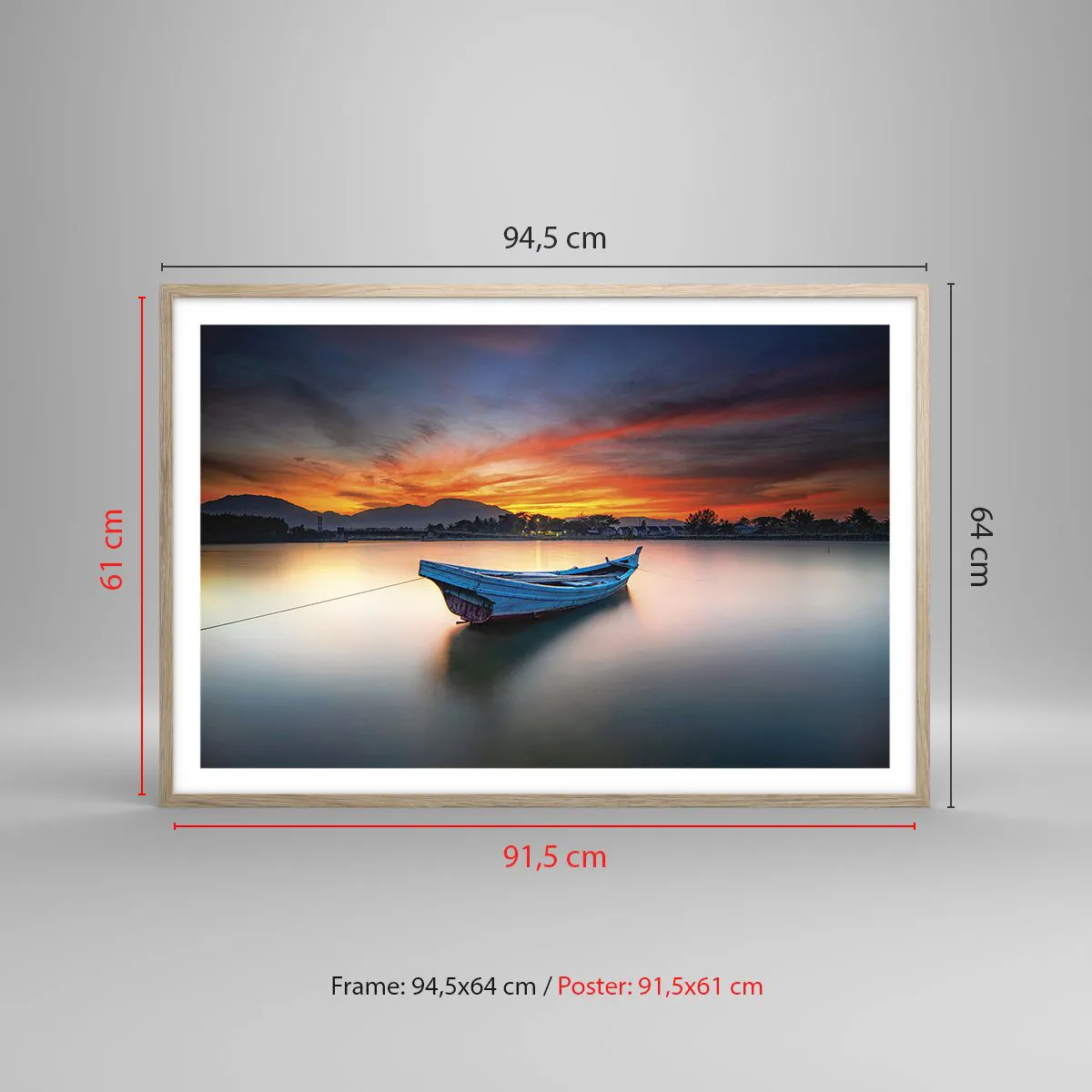 Pôster com moldura de carvalho claro - Uma boa noite se aproxima - 91x61 cm