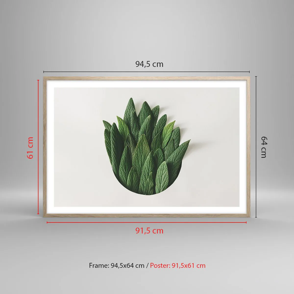 Affiche dans un chêne clair - Poster - Curiosité sans retenue - 91x61 cm