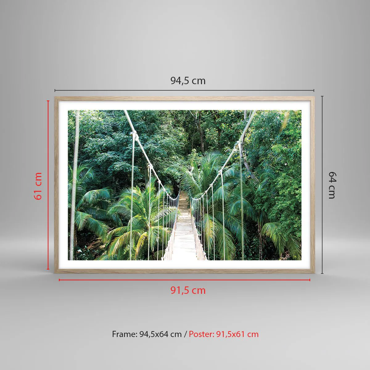 Affiche dans un chêne clair - Poster - Welcome to the jungle! - 91x61 cm