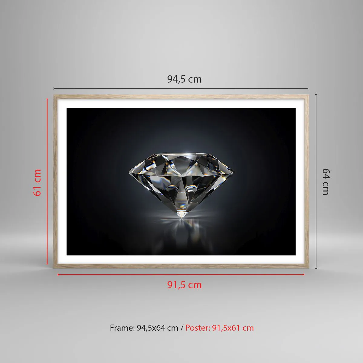 Plakát v rámu světlý dub - Best girls friend - 91x61 cm