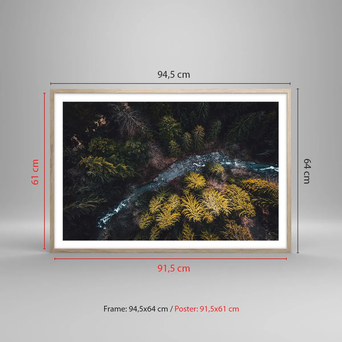 Póster en marco roble claro - Rápido, cada vez más rápido - 91x61 cm