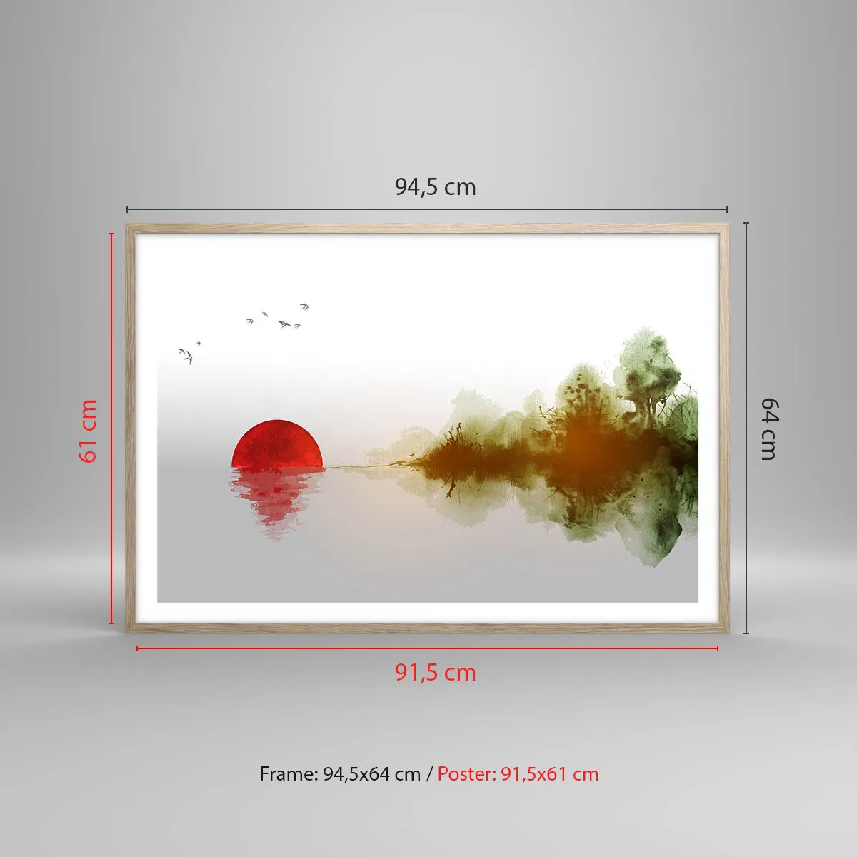 Poszter világos tölgy keretben - A béke ígérete - 91x61 cm