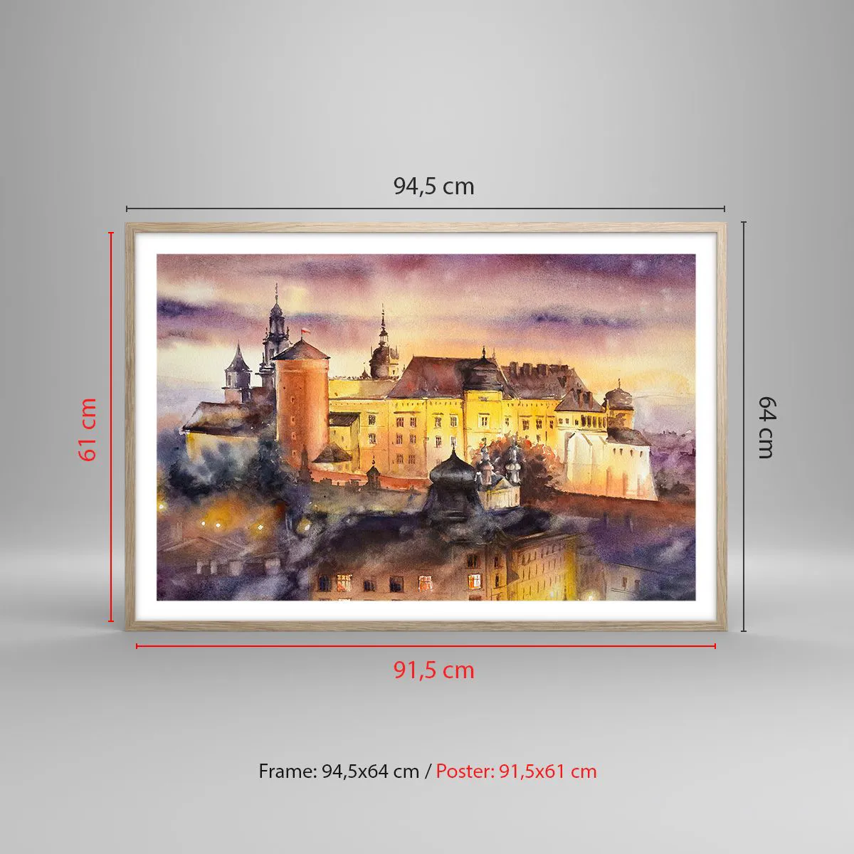 Plakat w ramie jasny dąb - Historia i baśń - 91x61 cm