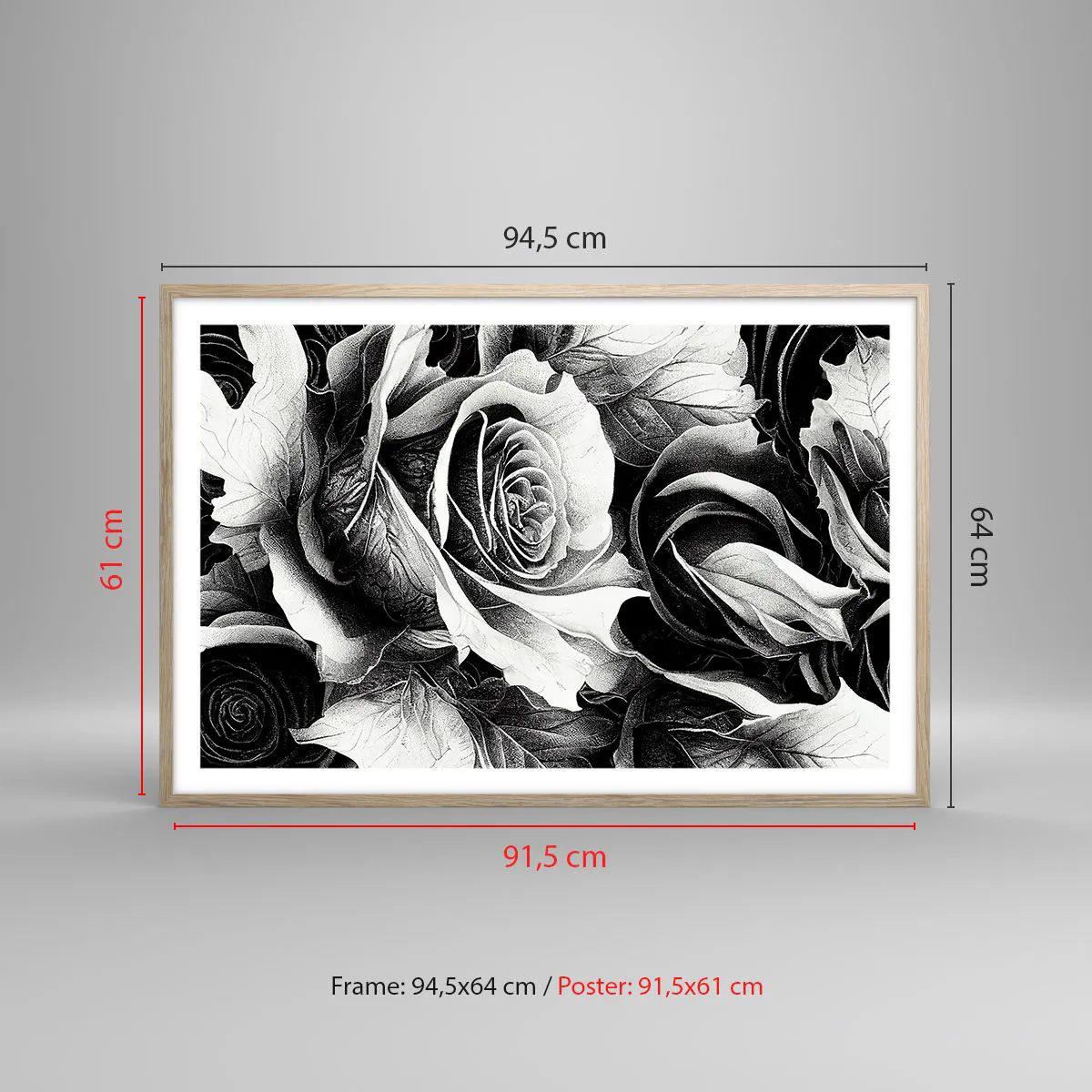 Pôster com moldura de carvalho claro - Sempre uma rainha - 91x61 cm