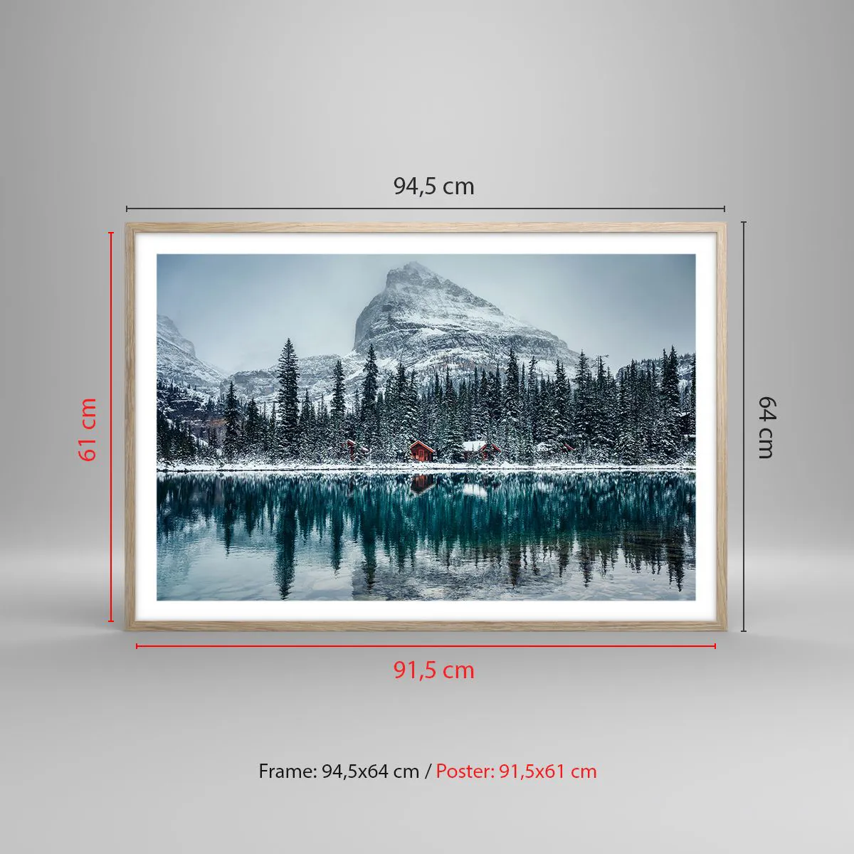 Póster en marco roble claro - Retiro canadiense - 91x61 cm