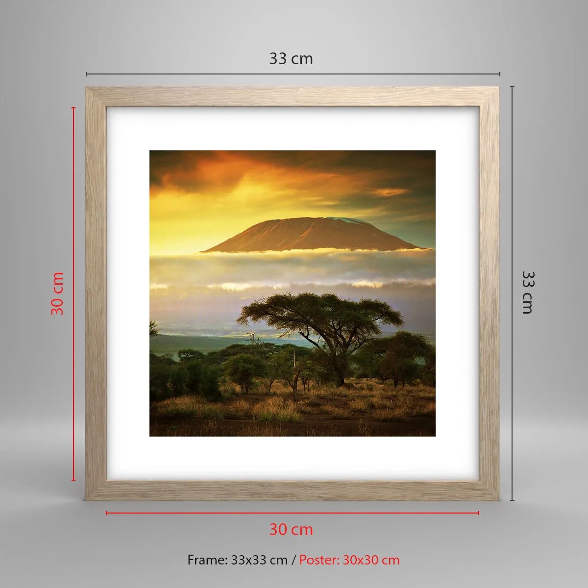 Plakat w ramie jasny dąb - Sen podróżnika - 30x30 cm